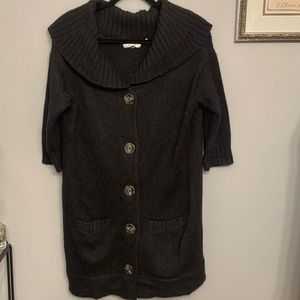 Vince Cashmere Blend Black Cardigan Sweater Large